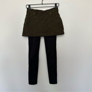 Athleta Legging Bettona Classic Mini 2 In 1 Tight 930137 chartreuse Black XXS